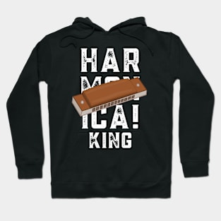 Music is life Harmonica King tshirt for music lovers gift Hoodie